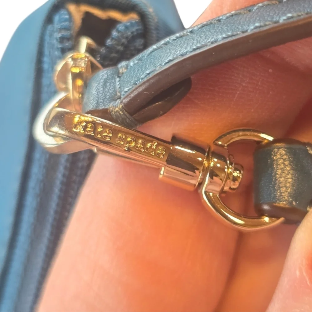 Kate Spade Chelsea Teal Green Nylon Wristlet Pouch